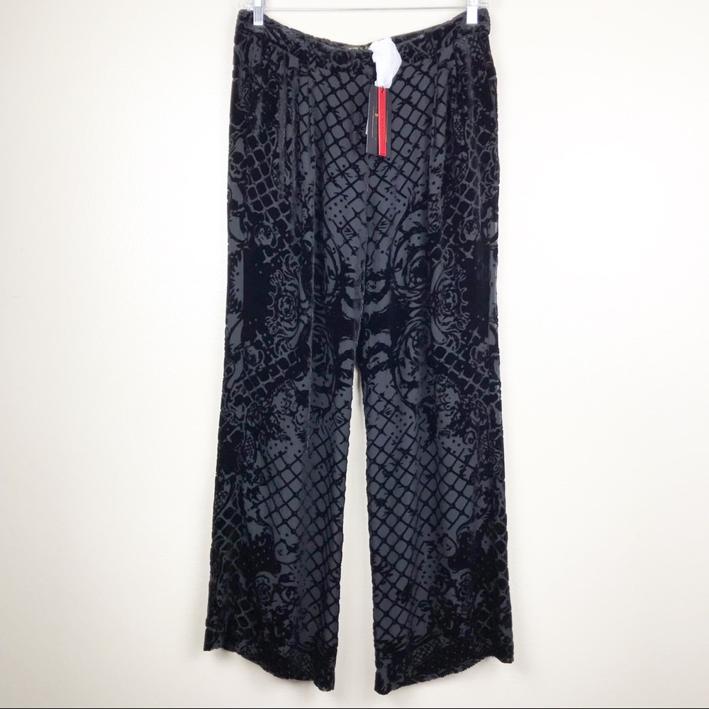 Balmain X H&M Black Velvet Pants Size 10